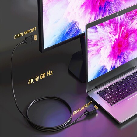 Sanoxy 10ft Gold Plated Premium DisplayPort to DisplayPort Male to Male Cable W/ Latches 28AWG SNX-CBL-LDR-DP101-1110