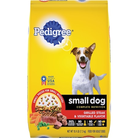 Pedigree Small Dog Complete Nutrition 15.9 Lb. Grilled Steak & Vegetable Adult Dry Dog Food 797025