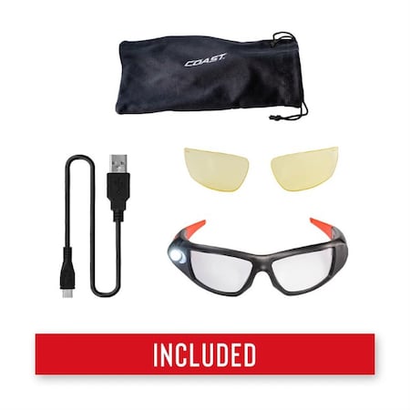 Coast Products Coast Spg500 Rechargeable Bulls Eye Spot Beam Safety Glasses 30376