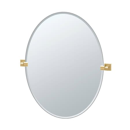 Gatco Elevate 32" Frameless Oval Mirror, Brushed Brass 4069LG