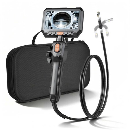 Vevor Dual-Lens 2-Way Articulating Endoscope 5 in Spilt-Screen Borescope Camera ZX41