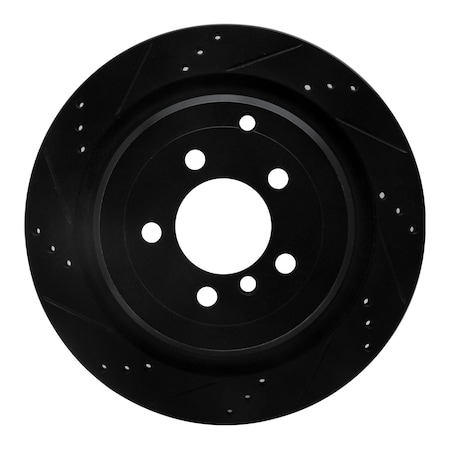 Dynamic Friction Co DFC Brake Rotor - Drilled and Slotted - Black 633-11016L