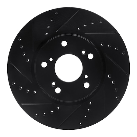 Dynamic Friction Co DFC Brake Rotor - Drilled and Slotted - Black 633-59039L