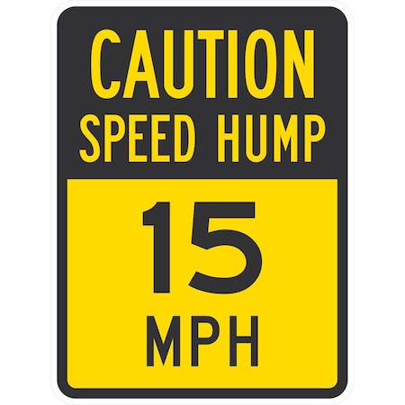 Lyle Speed Hump 15 MPH, 18x24, Engineer Grade, Yellow G-10154-EG_18x24