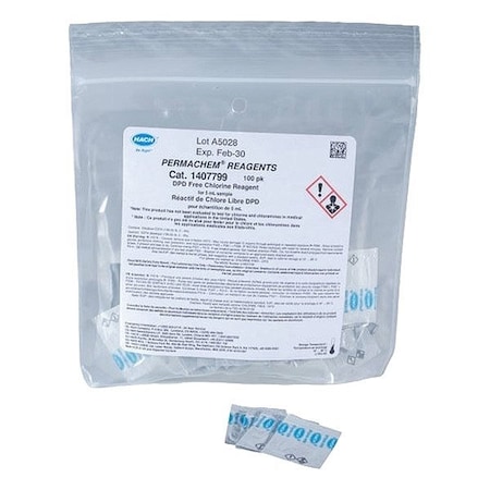 Hach DPD Free Chlorine Reagent, 5 mL, PK100 1407799