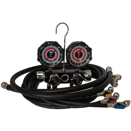 Blackmax Manifold Gauge, Aluminum, 2.5 psi, SAE MV4A4P5EZ