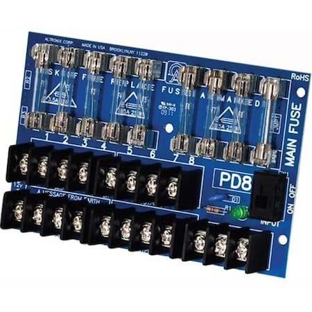 Altronix Power Dist Module 8 Output Fuse PD8