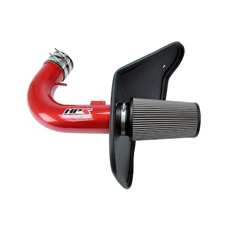 Hps Performance Air Intake Kit with Heat Shield, Red,  827-607R