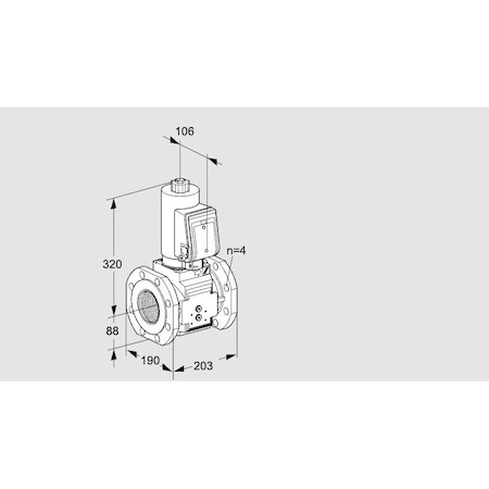 Honeywell Kromschroder VLV ASSY, SOLND, 3ANSI FLG, GAS , VAS7T80A05 KS88203322
