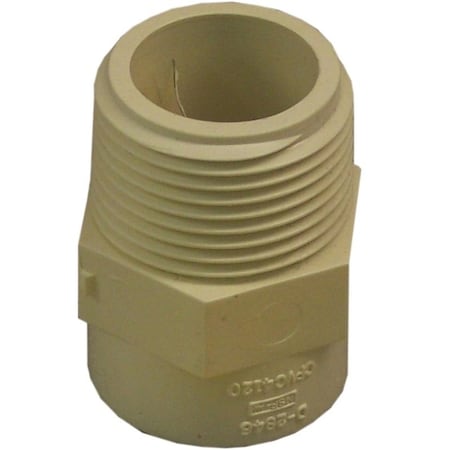Genova NIBCO Pipe Adapter, 1 in, Slip x MIP, CPVC T00075C
