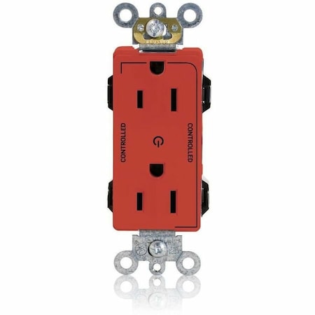 Leviton Straight Blade Receptacle, 5-15R, 15 A, 125V AC, Flush Mount, Self-Grounded M1626-2SR