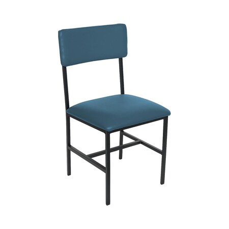Bfm Seating Meghan Side Chair, Grade 4 Upholstered Seat & Back - Steel Frame - Sand Black Finish JS33CM2177-2177SB