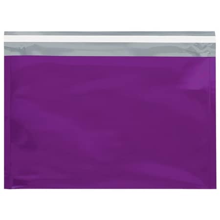 Bsc Preferred 9 1/2 x 12 3/4'' Purple Metallic Glamour Mailers, 250PK GFM0912PL