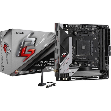 Asrock ASRock B550 PHANTOMGAMING-ITX-AX MB Phanntom Gaming -ITX AX AMD AM4 Ryzen B550 DDR4 64GB PCIE Mini-ITX Motherboard B550 PHANTOMGAMING-ITX/AX