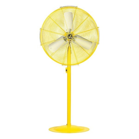 Jan Fan CirculatingFan, 24inDia, Yellow, Hardwired JF-PF24-DCS-Y