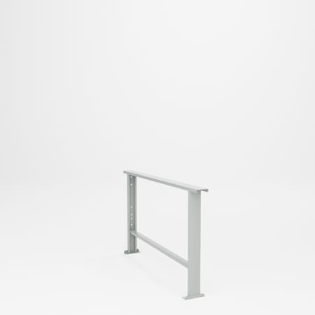 Pucel 12 Gauge Bench Legs with Electrical Knockouts, 58 in W x 32.5 in H x 58 in D, Gray BL-58