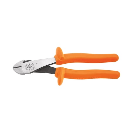Klein Tools 8 1/4 in High Leverage Diagonal Cutting Plier Standard Cut Oval Nose Insulated D248-8-INS