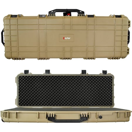 Eylar 38in Roller Hard Rifle Case Waterproof w/ Foam Tan SA00013-TAN