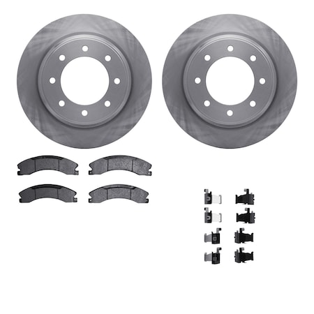 Dynamic Friction Co DFC Brake Rotor with 5000 Brake Pads and Hardware Kit 6512-67513