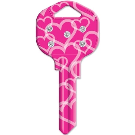 Hy-Ko Key Blank, Brass, Painted, For: Kwikset KW1, Titan KW10 Keyways 16005KW1-HTS