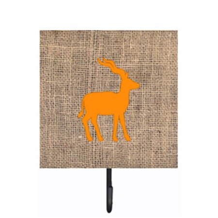 Carolines Treasures Deer Burlap And Orange Leash Or Key Holder BB1121-BL-OR-SH4