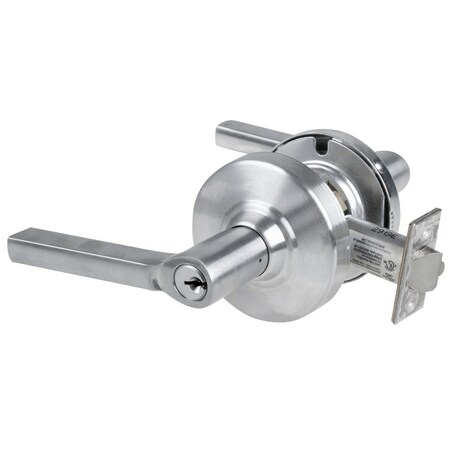 Schlage Grade 1 Institutional Lock, Latitude Lever, Standard Cylinder, Satin Chrome Finish, Non-Handed ND82PD LAT 626