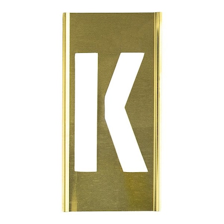 C.H. Hanson Stencil Sort-6" Brass Gothic K, Letter, Gothic Font, Brass, 1 Pieces 10016K