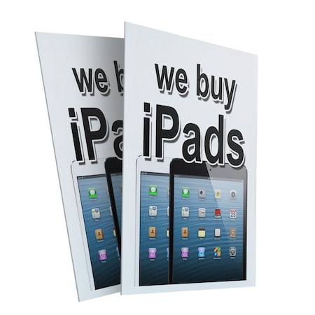 Signmission We Buy Ipads, Plastic Signs Only 24 Inch x 36 Inch, Corrugated Plastic, 2PK CSB-2436-2PACK-We Buy Ipads