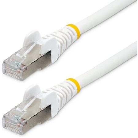 Startech.Com 7FT CAT6A ETHERNET CABLE - WHITE - LOW SMOKE ZERO HALOGEN LSZH - 10GBE 500MHZ 100W POE NLWH-7F-CAT6A-PATCH