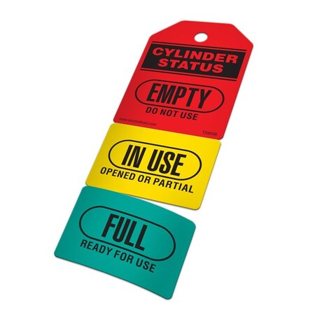 Duraply Synthetic Tag Stock, 2.75 in W, Red/Green/Yellow/Black, Rectangle, 25 PK TG8035PT