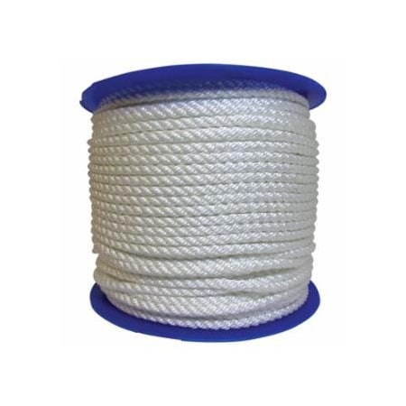 Orion Ropeworks Twisted Nylon Ropes, 3/8 in x 600 ft, Nylon, White 811-530120-00600