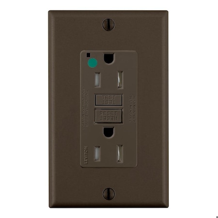 Leviton SmartlockPro GFCI 15A HG/TR/PI Brown GFTR1-HF