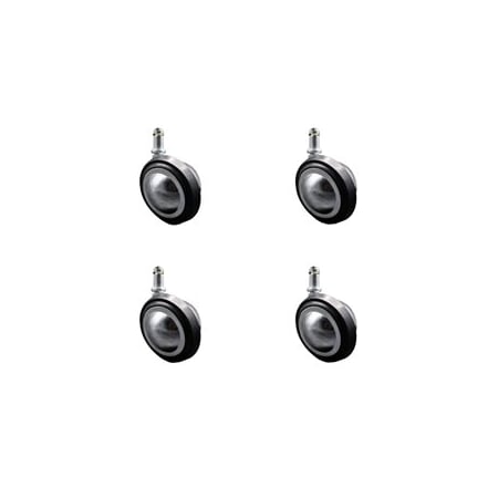Service Caster 3 Inch Bright Chrome Soft Tread Ball Caster - 7/16 Inch Grip Ring Stem, 5PK SCC-GR01S30-DCR-BC-71678-4