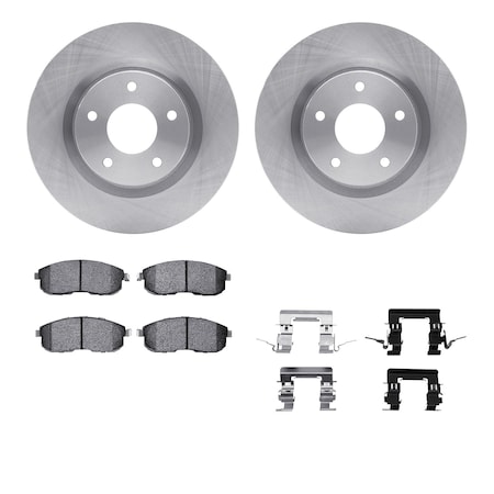 Dynamic Friction Co DFC Rotors with EURO 5000 Ceramic Brake Pads includes Hardware 6612-67023