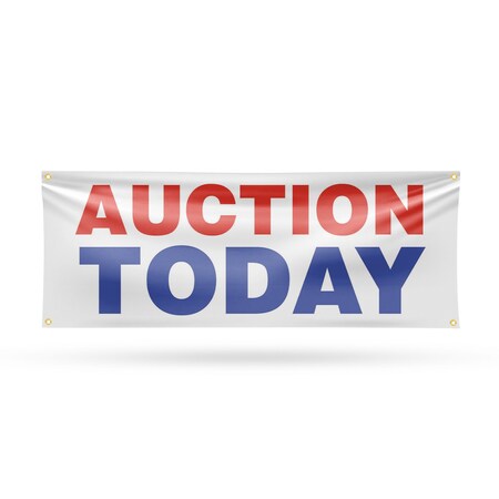 Signmission Auction Today, 18 Inch x 48 Inch, Vinyl Banner B-30464