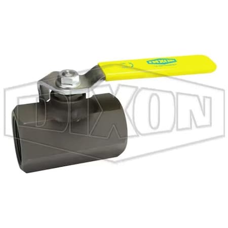 Dixon 2-Way Ball Valve, 1-1/2 in Nominal, FNPT End Style, Carbon Steel Body, Standard Port, PTFE Softgoods IBV150