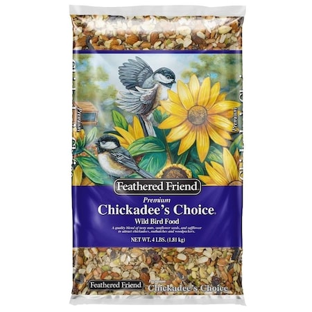 Feathered Friend Chickadee's Choice Series Wild Bird Food, Premium, 4 lb Bag 14171