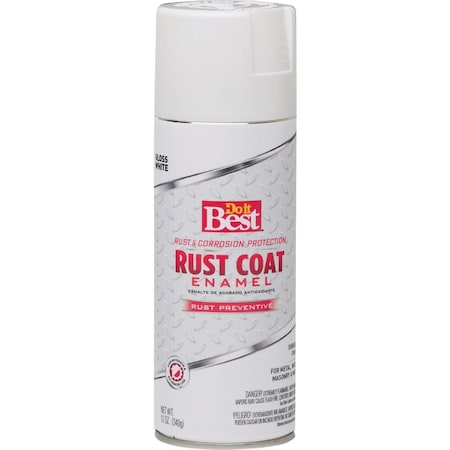 Do It Best Rust Coat Enamel Gloss White 12 Oz. Anti-Rust Spray Paint 203505D