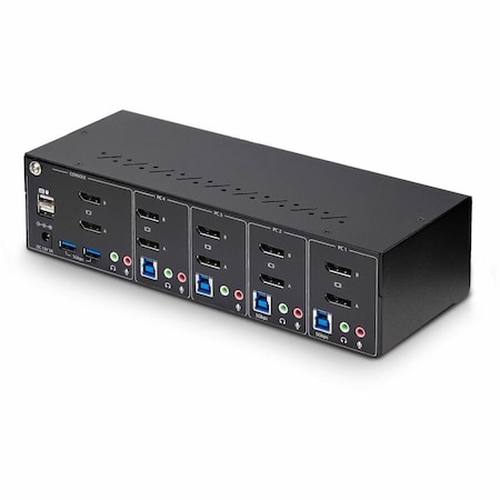 Startech.Com 4-PORT DUAL-MONITOR DISPLAYPORT KVM SWITCH, 4K 60HZ, 2X USB 5GBPS HUB PORTS, 2X USB 2.0 HID P4DD46A2-KVM-SWITCH