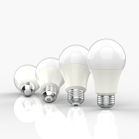 Jonathan Y Modern Non-Dimmable A19-9W LED Bulbs with E26 Base, 80+ CRI, Warm White 2700K, 805 Lumens, Whit, 4PK BLB-A19A-SET4