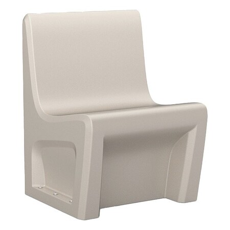 Cortech Sentinel Armless Chair with door, Stone Gray Seat, 24 in W 24 in L 33 in H, Polyethylene Seat 116484SGS