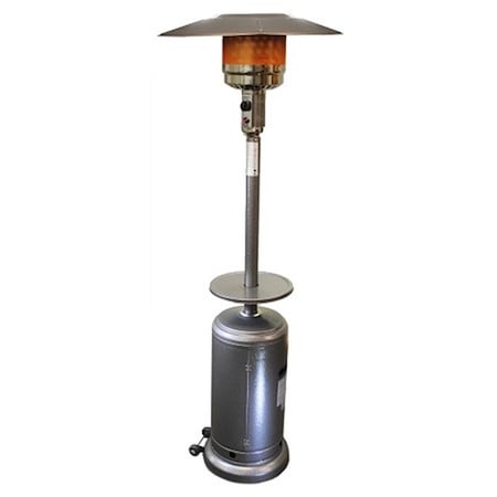 Sunheat Intl Tall Silver Hammered Patio Heater with Table 9910001