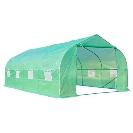 Grilltown 20 x 10 x 7 ft. Portable Walk-In Garden Greenhouse, Deep Green GR422266