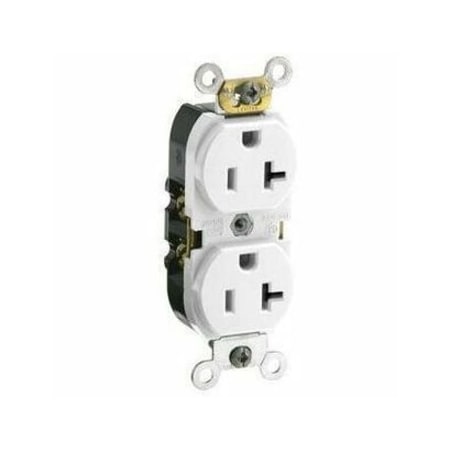 Leviton Twenty Amp Duplex Outlet CR020-W