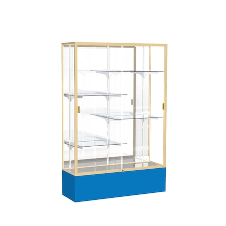 Ghent Spirit Floor Display Case 48x72x16, Mirror, Champange 374MB-GD-RY