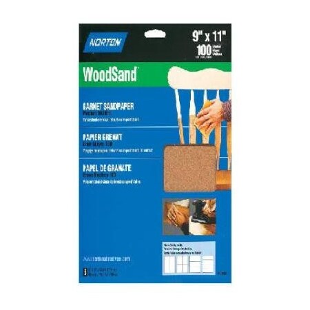 Norton Abrasives St Gobain #48010 9x11 60G Sand Sheet, 3PK 07660748010