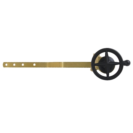 Kingston Brass Front Mount Toilet Tank Lever with Knurled Handle, Matte Black KTRNK0