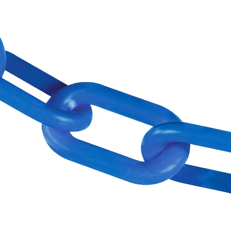 Mr. Chain 4" x 100' Sky Blue Plastic Safety Chain 40024-100