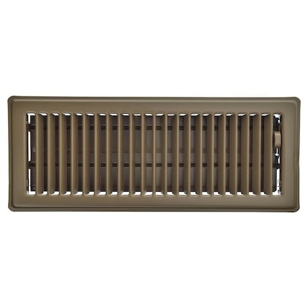 Imperial Floor Register, 12 in W, Steel, Chocolate, Powder-Coated RG3657