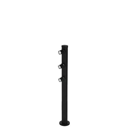 Gorgeousglow 10 in. LED Mizar Pole - Black GO3005717